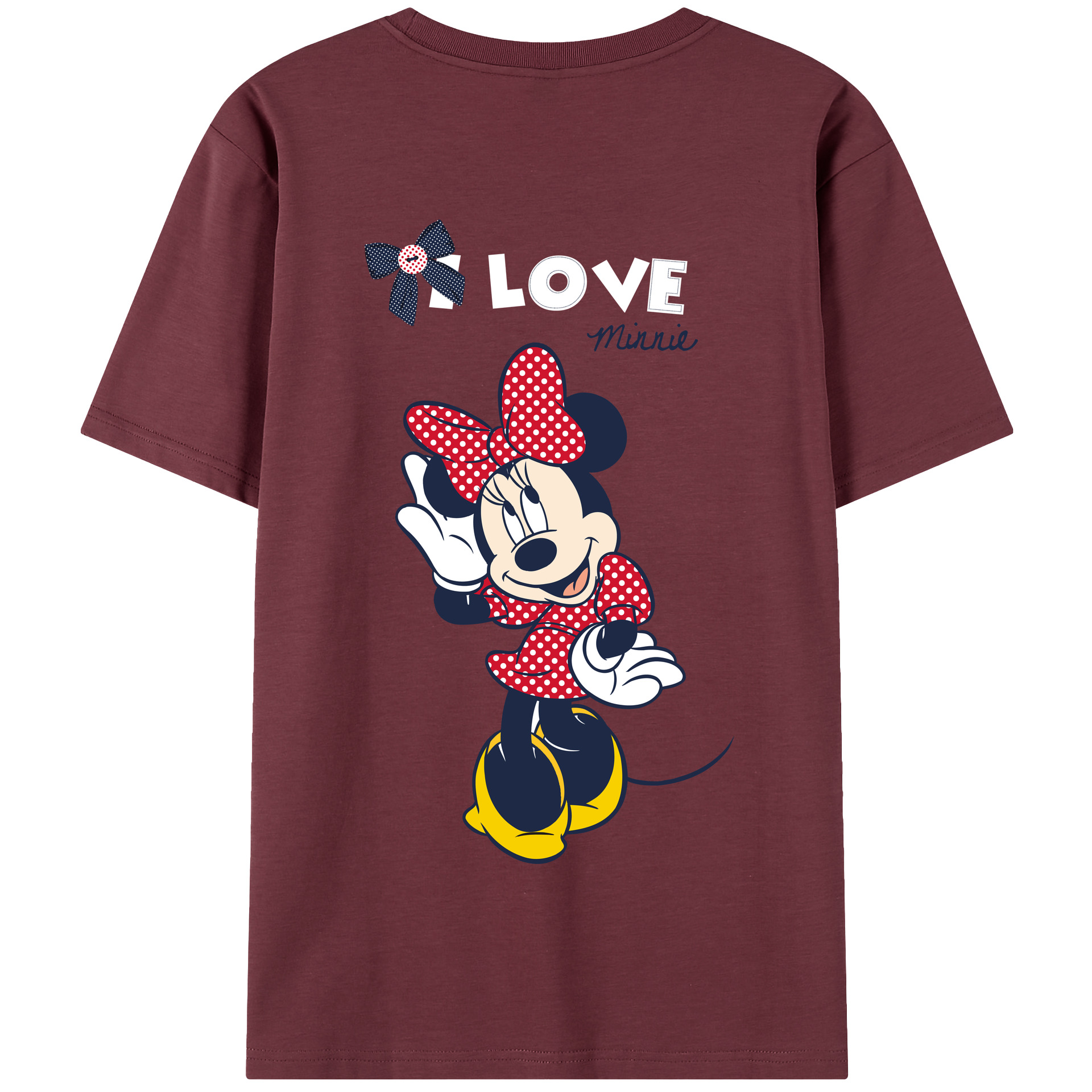 （画像用） ミッキーマウス Mickey Mouse 綿100％半袖Tシャツ（背面プリント）